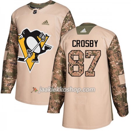 Miehille NHL Pittsburgh Penguins Pelipaita Sidney Crosby 87 Adidas 2017-2018 Camo Veterans Day Practice Authentic